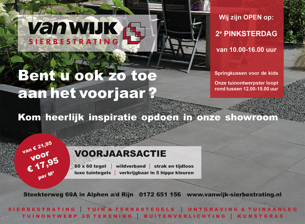 Voorjaarsactie bij Van Wijk Sierbestrating - Rebonieuws.nl Voorjaarsactie bij Van Wijk Sierbestrating - Rebonieuws.nl