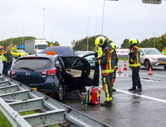 Ongeval tussen drie voertuigen op de A12 bij Bodegraven