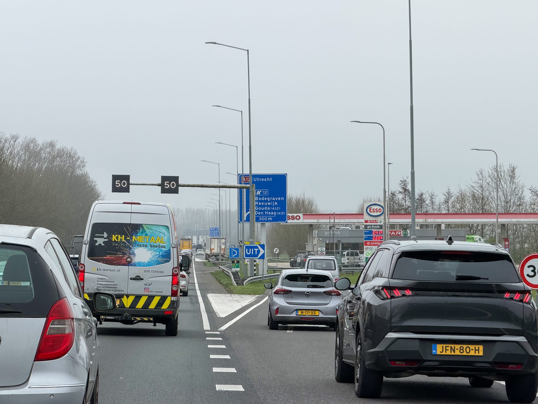 A12 dit weekend opnieuw afgesloten tussen Gouwe en Bodegraven