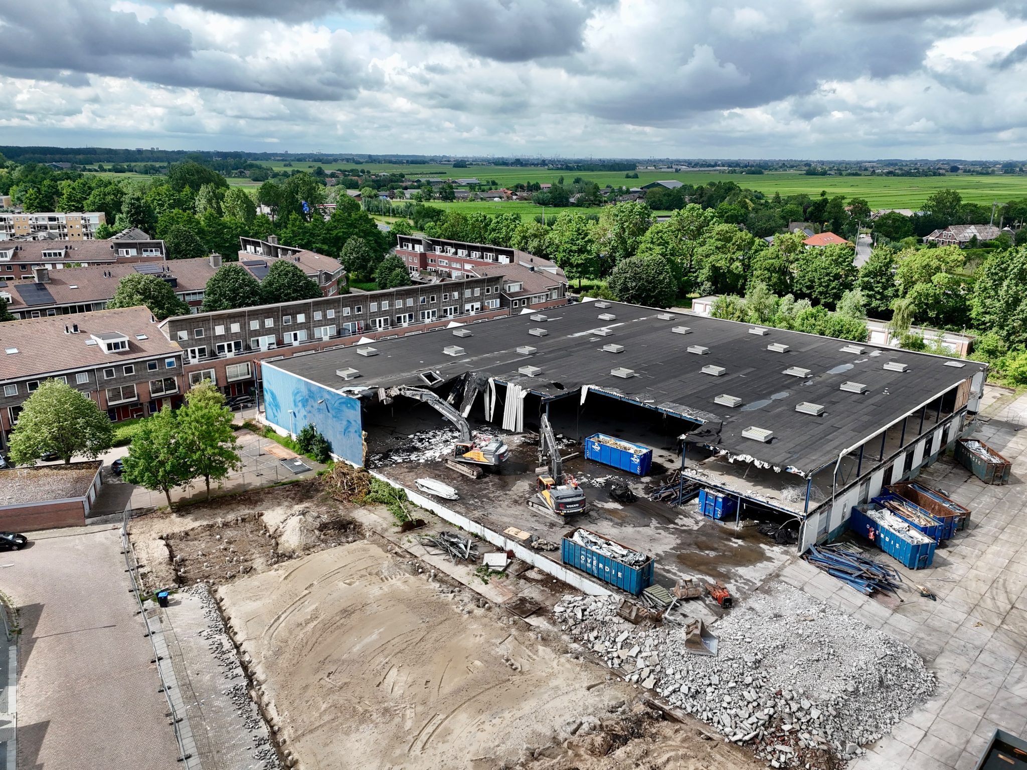 Dronebeelden laten omvang Nieuw Dronen zien